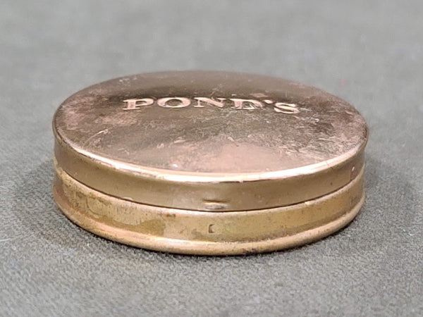 Pond's Metal Make-up Case with Rouge and Powder Puff