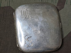 Engraved 800 Silver Cigarette Case 1932