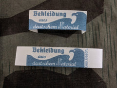 Repro Clothing Tag Bekleidung aus Deutschem Material