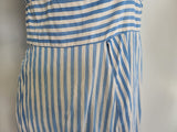 Blue and White Stripe Dress <br> (B-40" W-34.5" H-40")