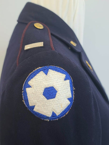 Blue Army Nurse Jacket & Photo <br> (B-36" W-27.5")