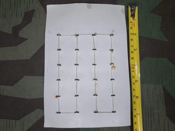 24 Leather Buttons on Card D.R.P. D.R.G.M. 20mm