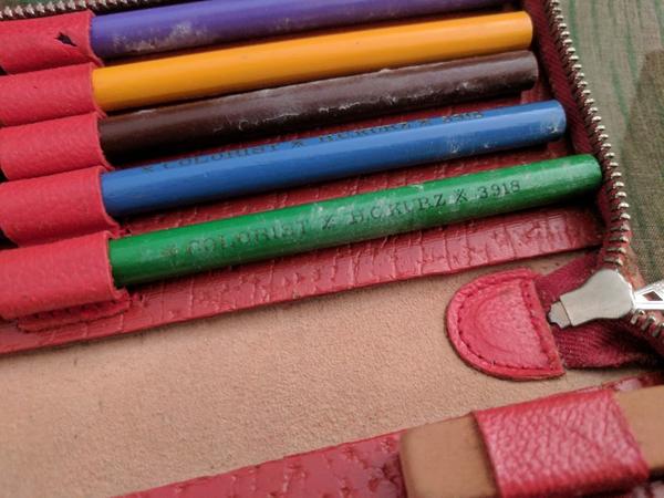 Period Red Pencil Case w/ Contents