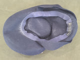 Dark Blue Tilt Hat with Colorful Yarn