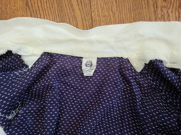 Blue Polka Dot Dress with Ties <br> (B-43" W-36" B-43")