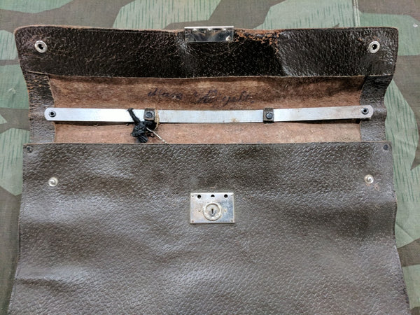 Original German Roll-Up Briefcase w/ Key Needs Sewing