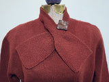 Dark Red Knit Sweater and Skirt Set <br> (B-42" W-24"-30" H-42")