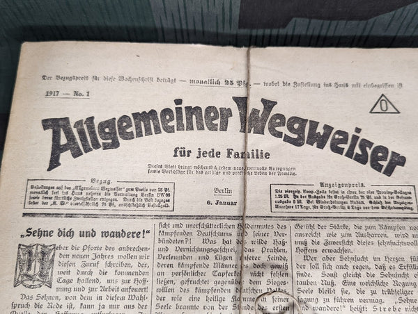 Allgemeiner Wegweiser Newspapers 1917 Berlin (50 Issues)