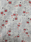 Key and Doorway Novelty Print Dress <br> (B-47" W-39" H-46")