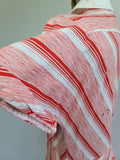 German Red and White Striped Dress <br> (B-34" W-26" H-37")