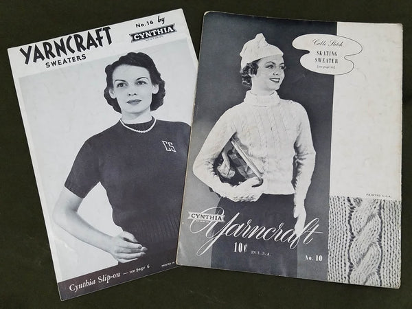 2 Cynthia Yarncraft Knit / Crochet Pattern Booklets