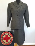 Red Cross Military Welfare Service Uniform Named <br> (B-38 W-26.5" H-37")
