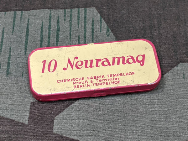 Vintage German Headache Medicine Tin Neuramag Berlin Tempelhof