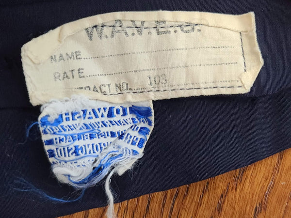 Navy Blue WAVES Blouse (as-is) <br> (B-42" W-36")