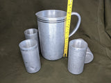 Aluminum Pitcher and Cup Set
