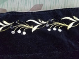 Black Velvet Clutch Purse with DRP Zipper