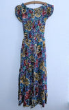 Abstract Flower Print Sleeveless Dress <br> (B-34" W-28")