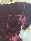 Burgundy Velvet Blouse <br> (B-34" W-26")