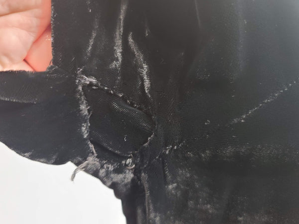 German Black Velvet Dress with Apron <br> (B-34" W-27" H-35")