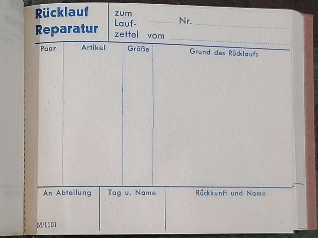 Repair and Return Booklet