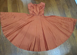 Orange Sleeveless Dress <br> (B-35" W-26.5")