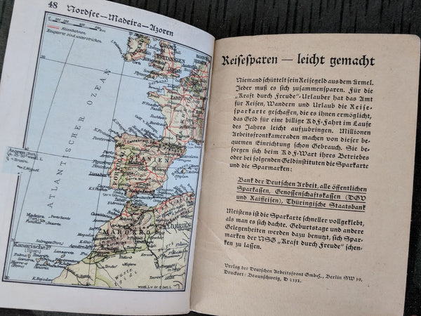 Kraft Durch Freude KDF Pocket Atlas