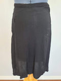 Black Rayon Skirt Suit with Soutache <br> (B-40" W-32" H-43")