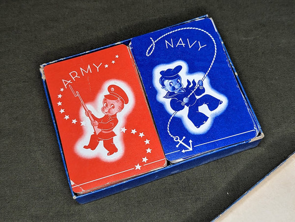 Army & Navy Playing Cards WWII