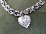 US Army Sweetheart Bracelet Sterling Heart Charm