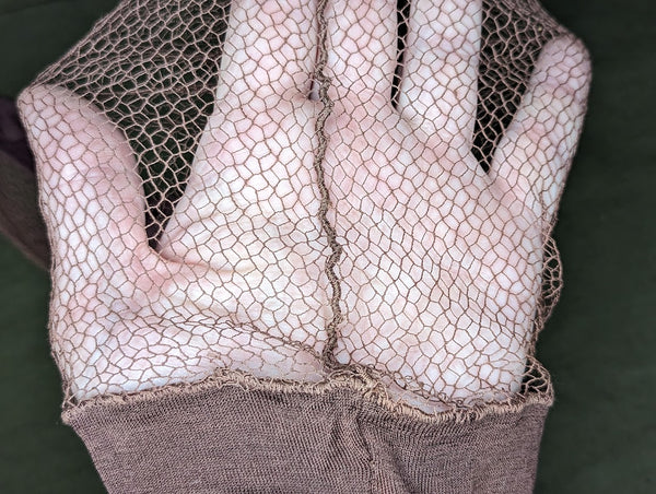 Lady Windsor Fishnet Seamed Stockings (Size 10)