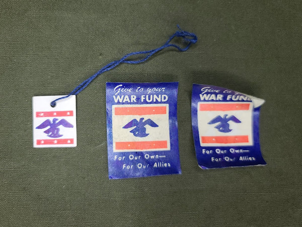 War Fund "for our Own...for our Allies" Adhesive Sticker Set