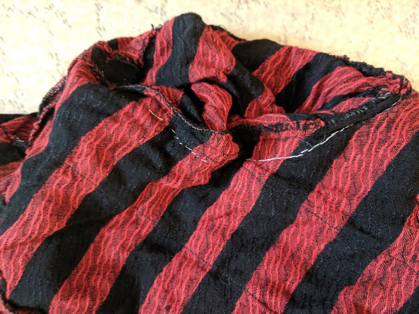 Red and Black Striped Dirndl <br> (B-37" W-27" H-42")