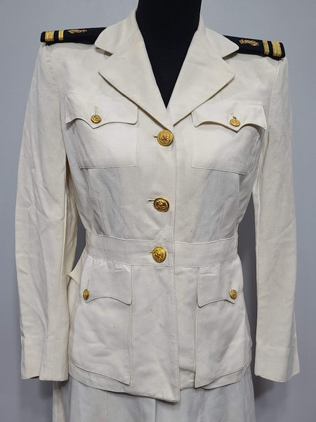 Navy Nurse NNC White Uniform Jacket and Skirt <br> (B-36" W-26" H-38")