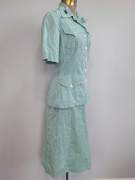 Marines Seersucker Uniform: Jacket and Skirt <br> (B-36" W-23.5" H-35.5")