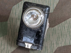 Original WWII German Flashlight w/ Wire Button Loop