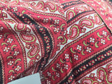German Red Print Dirndl Dress <br> (B-35.5" W-27" H-45")