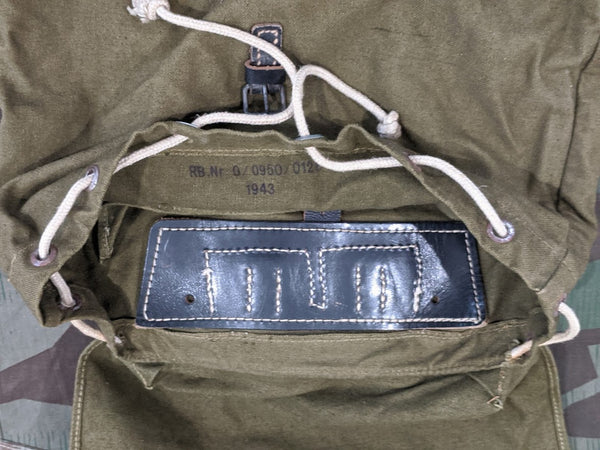 1943 "Artillery" Rucksack w/ R.B.Nr. (Webbing Straps)