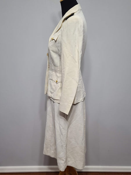 Navy Nurse NNC White Uniform Jacket and Skirt <br> (B-36" W-26" H-38")