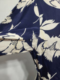 Navy Blue with White Flowers Dress (as-is) <br> (B-39" W-29" H-41")