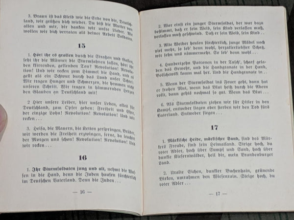 Arbeitsfront Song Book
