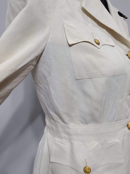 Navy Nurse NNC White Uniform Jacket and Skirt <br> (B-36" W-26" H-38")