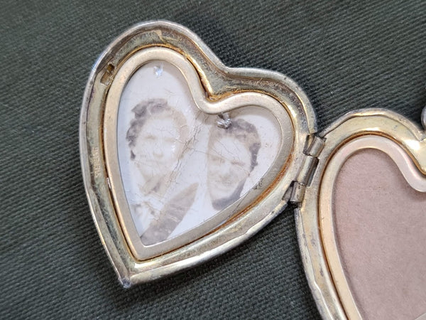USN Navy Heart Shaped Locket Necklace (as-is)
