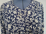 Blue and White Animal Novelty Print Dress <br> (B-47" W-37" H-44")