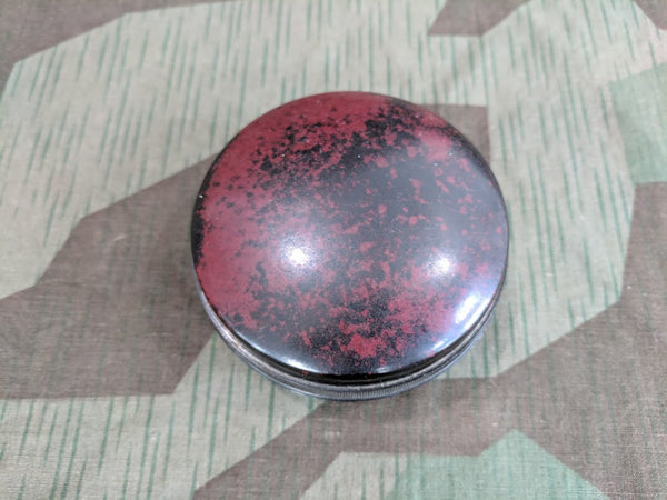 Brown / Red Bakelite Round Container