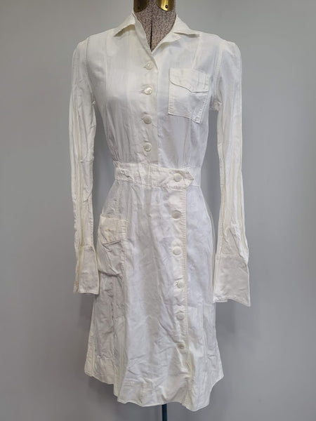 NNC Navy Nurse White Indoor Uniform Dress (Named) <br> (B-34" W-25.5" H-32.5")
