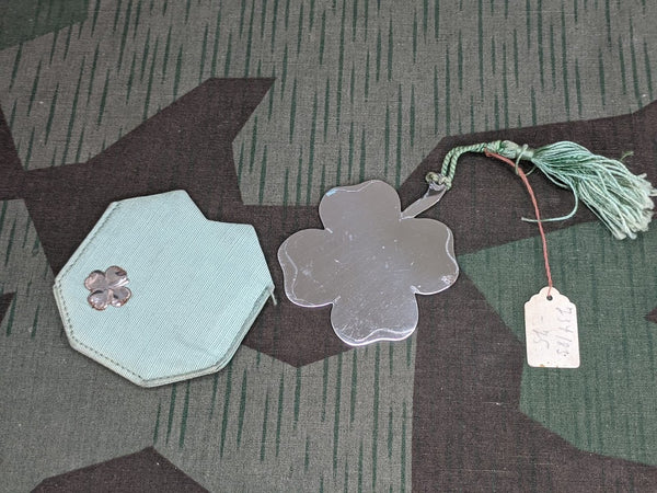 4 Leaf Clover Metal Mirror in Pouch