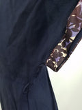 Navy Blue Dress with Trim AS-IS <br> (B-43" W-38" H-46")