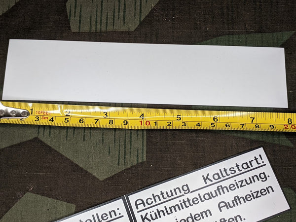 German Ford V3000s and Maultier Kaltstart Dash Decal