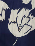 Navy Blue with White Flowers Dress (as-is) <br> (B-39" W-29" H-41")
