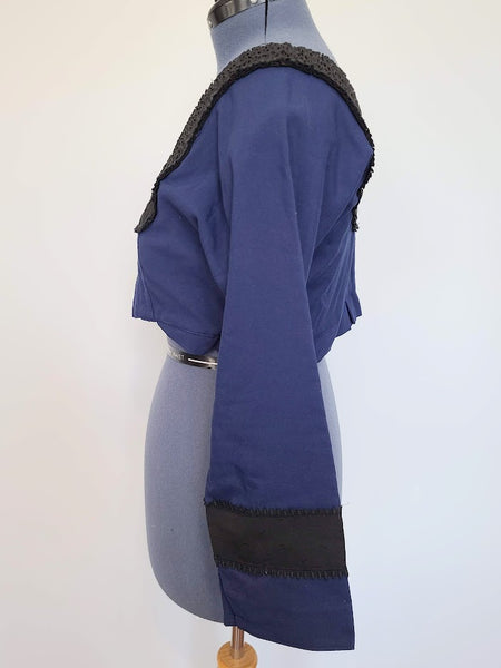 Blue German Traditional Dirndl Blouse <br> (B-42" W-37")